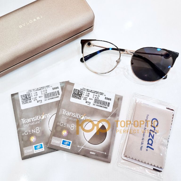 Tròng Essilor Transitions Gen 8 Khói